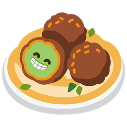 Falafel and Beaming face with smiling eyes