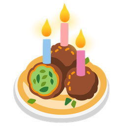 falafel and birthday cake