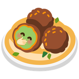 falafel and face with hand over mouth