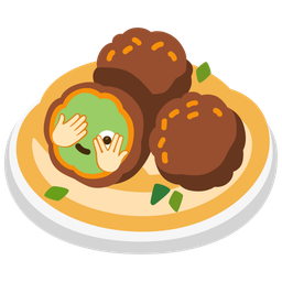 falafel and face with peeking eye