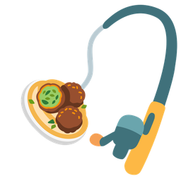 falafel and fishing pole