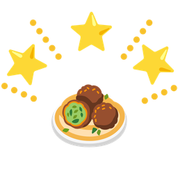 falafel and glowing star