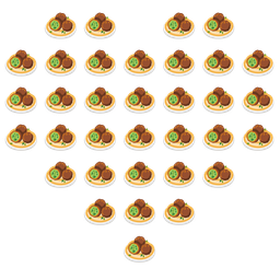 falafel and heart suit