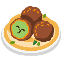 Falafel and Kissing face with smiling eyes