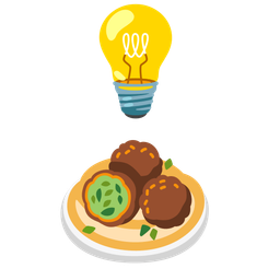 falafel and light bulb