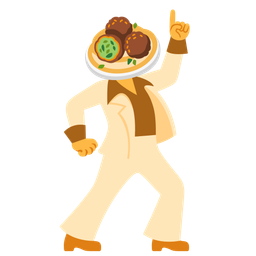 falafel and mirror ball