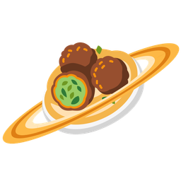 falafel and ringed planet