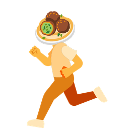 falafel and running shoe