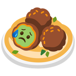 falafel and sad but relieved face