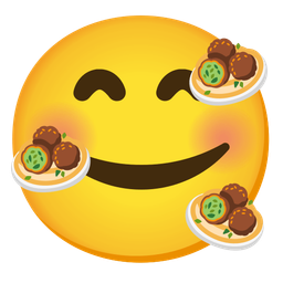 Falafel and Smiling face with hearts