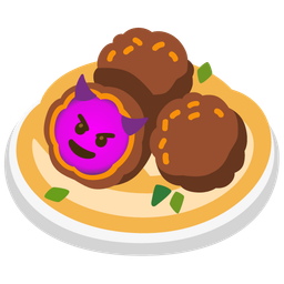 falafel and smiling face with horns