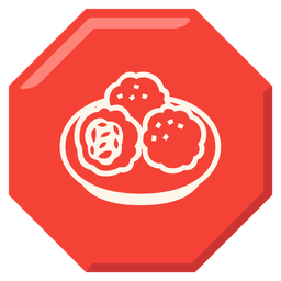 falafel and stop sign