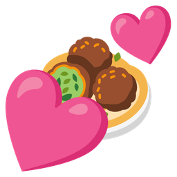 falafel and two hearts