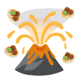 falafel and volcano