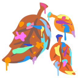 fallen leaf and artist palette