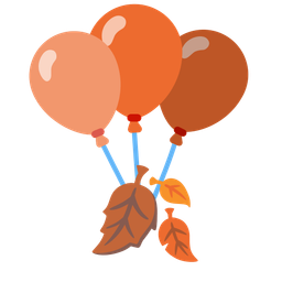 fallen leaf and balloon