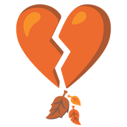 fallen leaf and broken heart