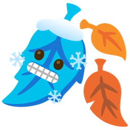 fallen leaf and cold face