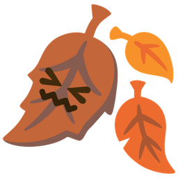 fallen leaf and confounded face