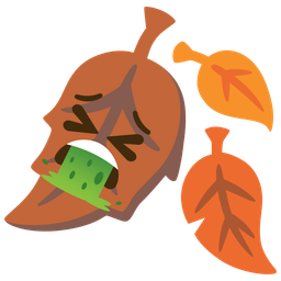 fallen leaf and face vomiting