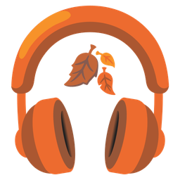 fallen leaf and headphone