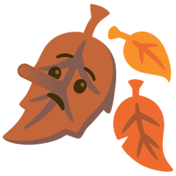 fallen leaf and lying face