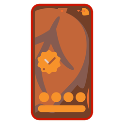 fallen leaf and mobile phone