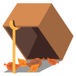 fallen leaf and mouse trap