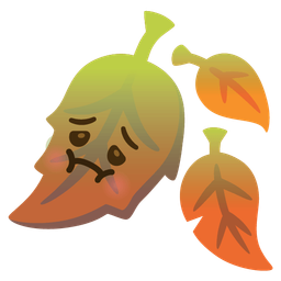 fallen leaf and nauseated face
