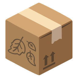 fallen leaf and package