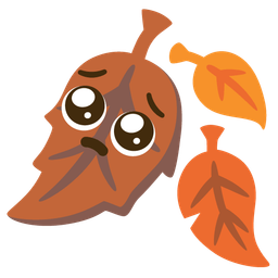 fallen leaf and pleading face