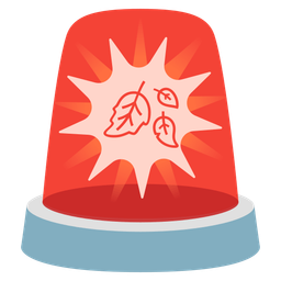 fallen leaf and police car light