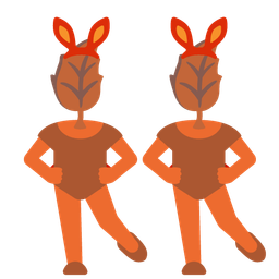 fallen leaf and rabbit face