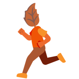 fallen leaf and running shoe