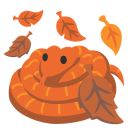 fallen leaf and snake