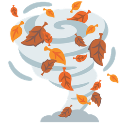 fallen leaf and tornado