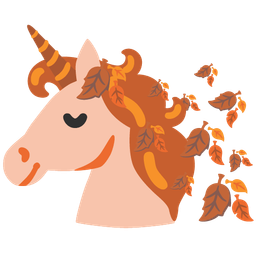 fallen leaf and unicorn