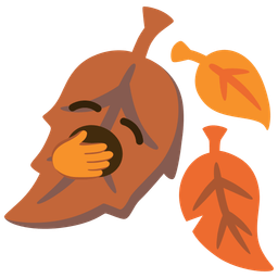 fallen leaf and yawning face