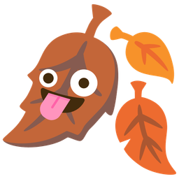 Fallen leaf and Zany face