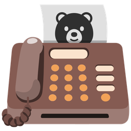 Fax machine and Bear