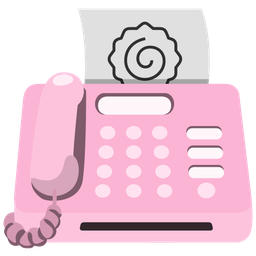 Fax machine and Fish cake with swirl