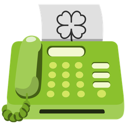 Fax machine and Four leaf clover