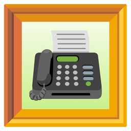 Fax machine and Framed picture