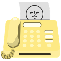 Fax machine and Full moon face