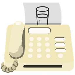 Fax machine and Glass of milk