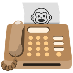 Fax machine and Monkey face