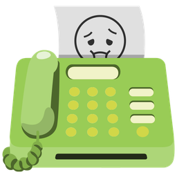 Fax machine and Nauseated face