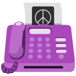 Fax machine and Peace symbol