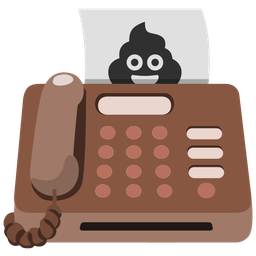 Fax machine and Pile of poo
