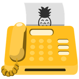 Fax machine and Pineapple